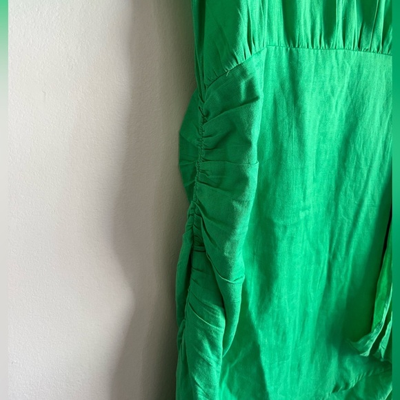 PrettyLittleThing Plus Bright Green Wrap Shirt Dress Size 16 NWT - Picture 10 of 16